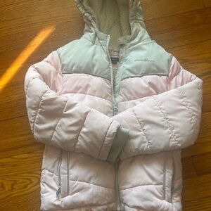 Eddie Bauer Light Pink and Cream Fleece Jacket